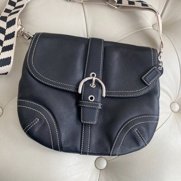 Coach Handbags - SOLD!!! Vintage Coach Soho Flap Bag 7843 | Black Glove-Tanned Leather | Y2K